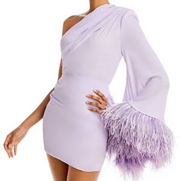 Bronx and Banco fire mini Lilac One-Shoulder Dress new with tags - Picture 1 of 4